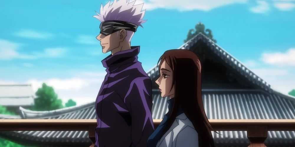 Satoru Gojo con Shoko caminando