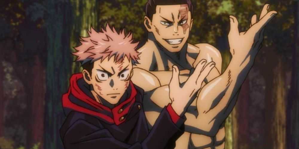Yuji Itadori posando con Aoi Todo en Jujutsu Kaisen