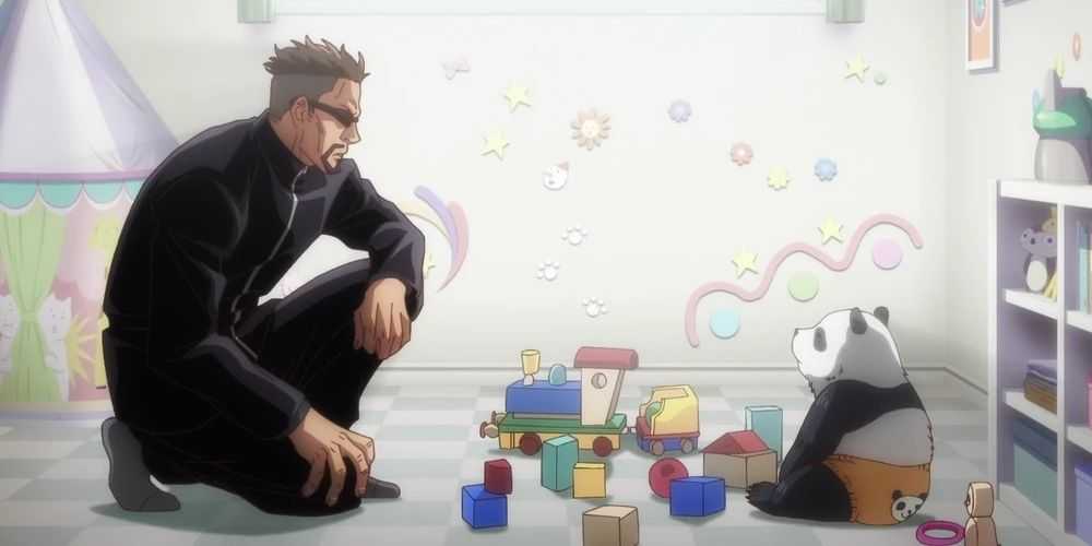 panda con masamichi yaga en un flashback