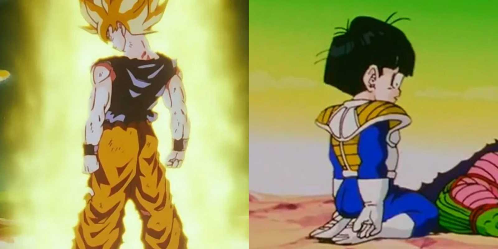 Goku y Gohan durante los eventos de Dragon Ball Z
