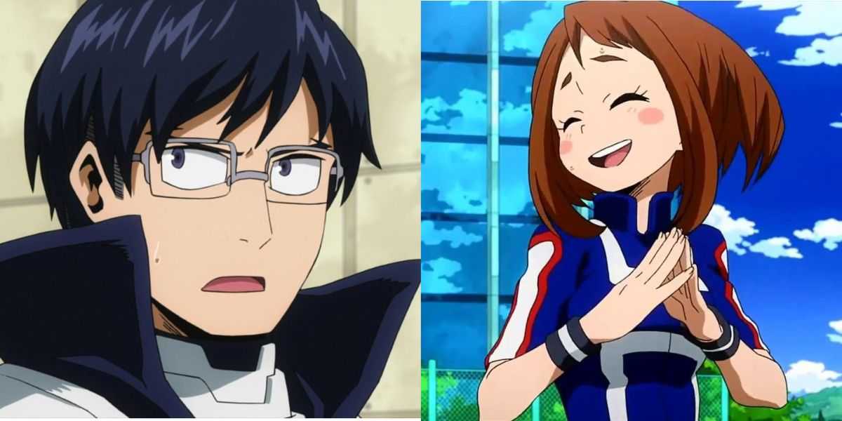 Iida y Ochako en MHA.