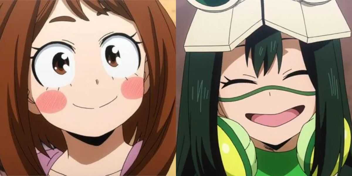 Tsuyu y Ochako en MHA.