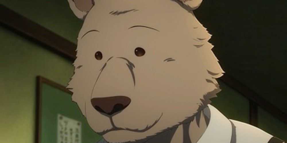 Riz de Beastars con una dulce sonrisa en su rostro.