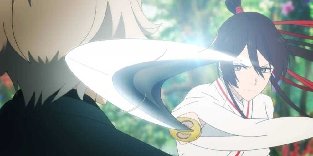 Sagiri ovládajúca svoju katanu v pekle