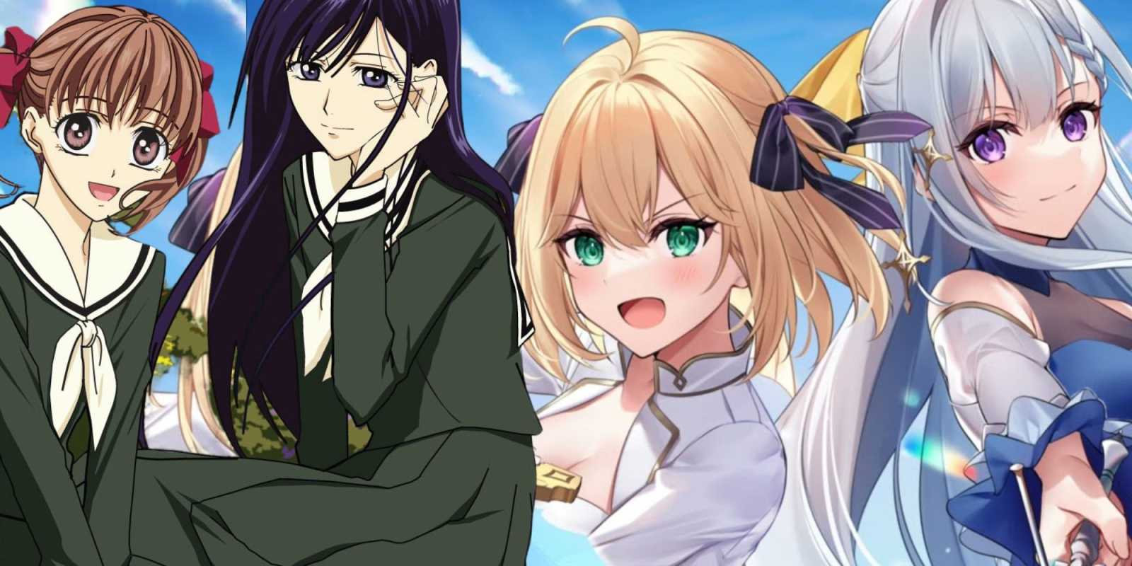 Zusammengesetztes Bild mit Yumi und Sachiko Maria-sama ga Miteru und Anisphia und Euphyllia Tensei Ōjo bis Tensai Reijō