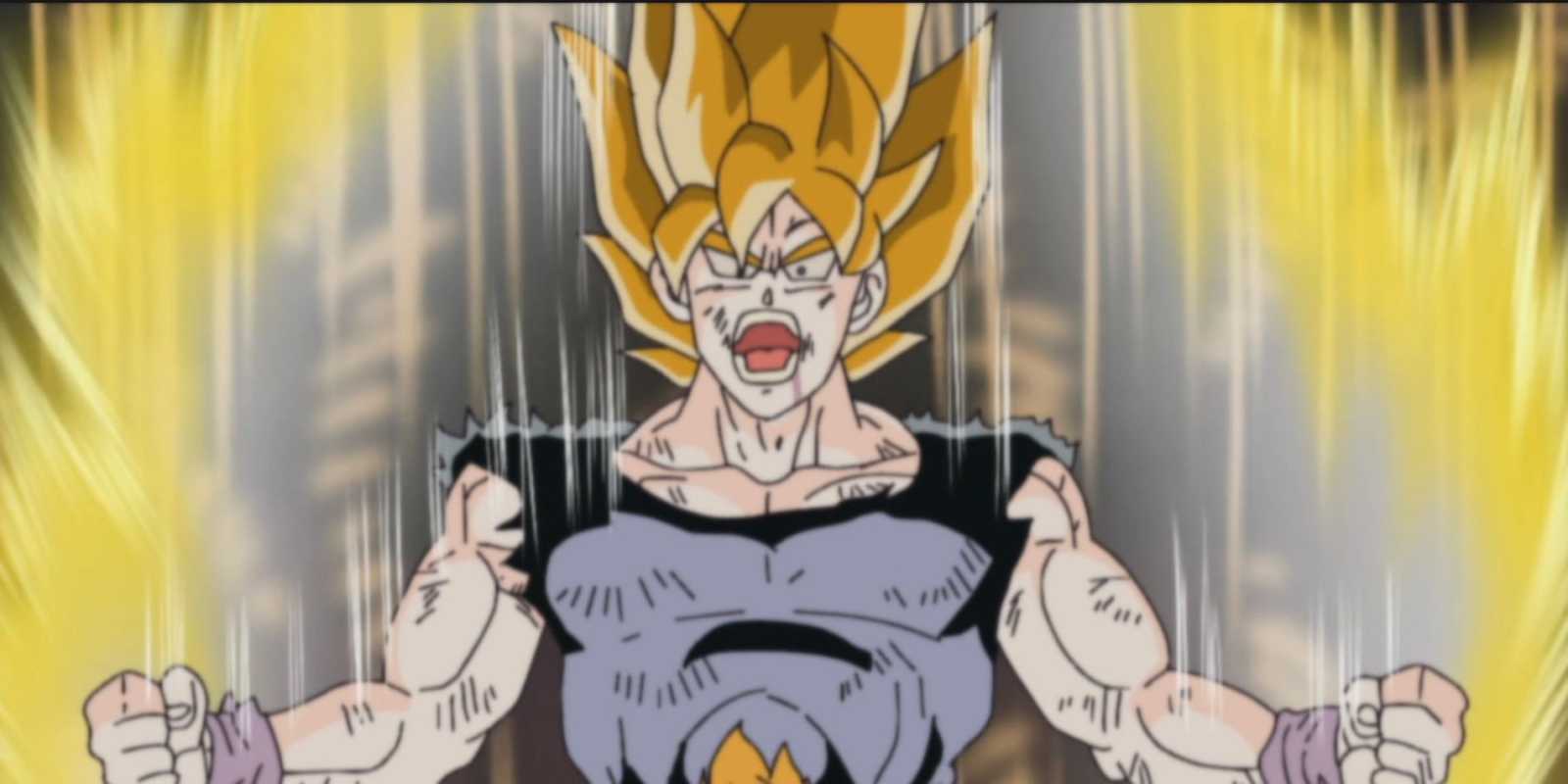 ドラゴンボールZで超サイヤ人としてフリーザに怒る悟空