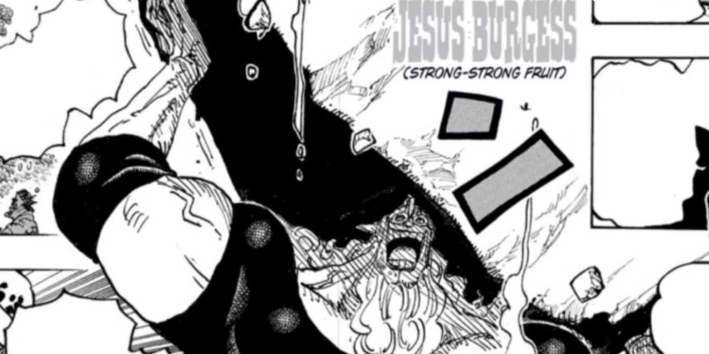 Jesus Burgess verwendet die Strong-Strong-Frucht im One Piece-Manga