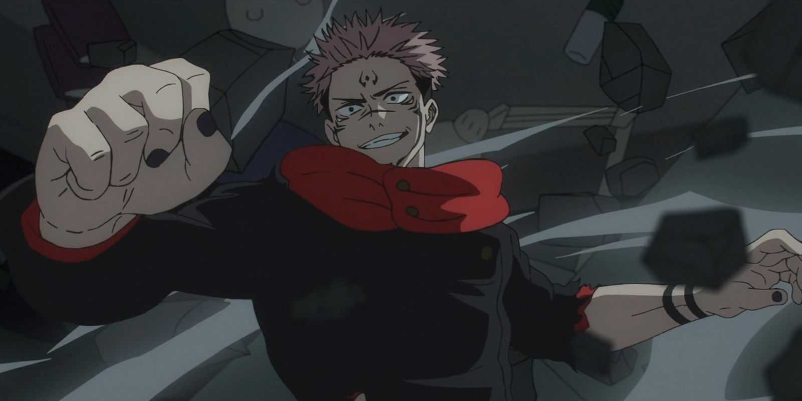 Sukuna sa usmieva v 2. sezóne Jujutsu Kaisen, epizóda 17