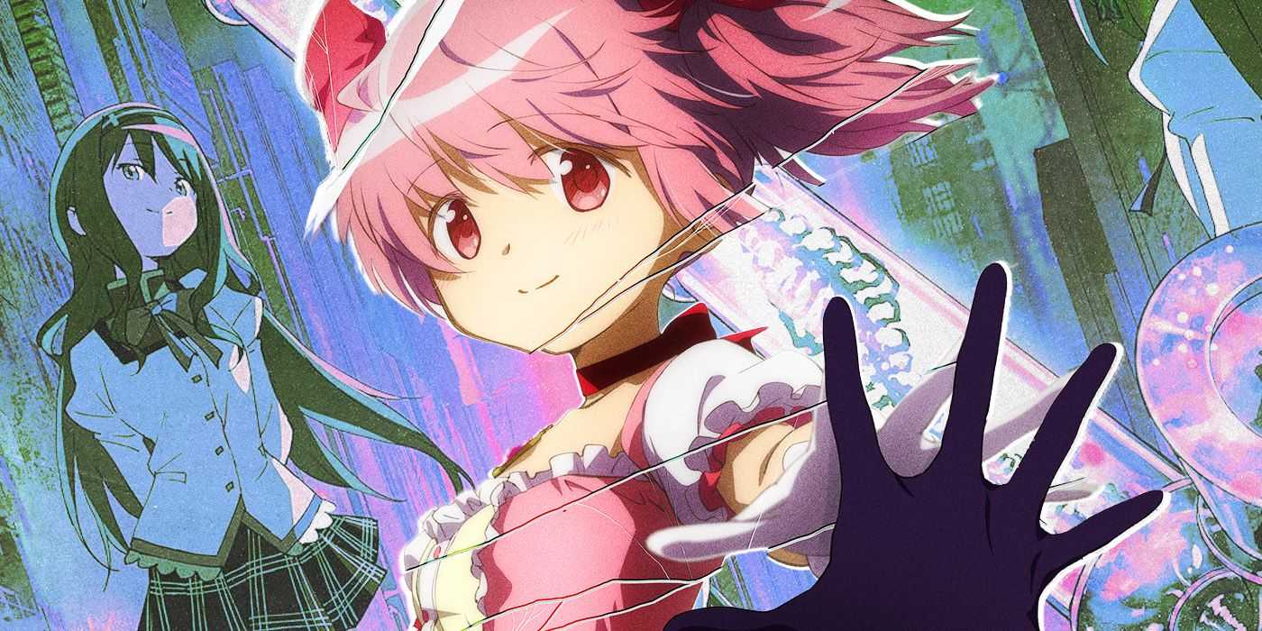 Visual für den Film „Puella Magi Madoka Walpurgisnacht Rising“ mit Madoka und Homura
