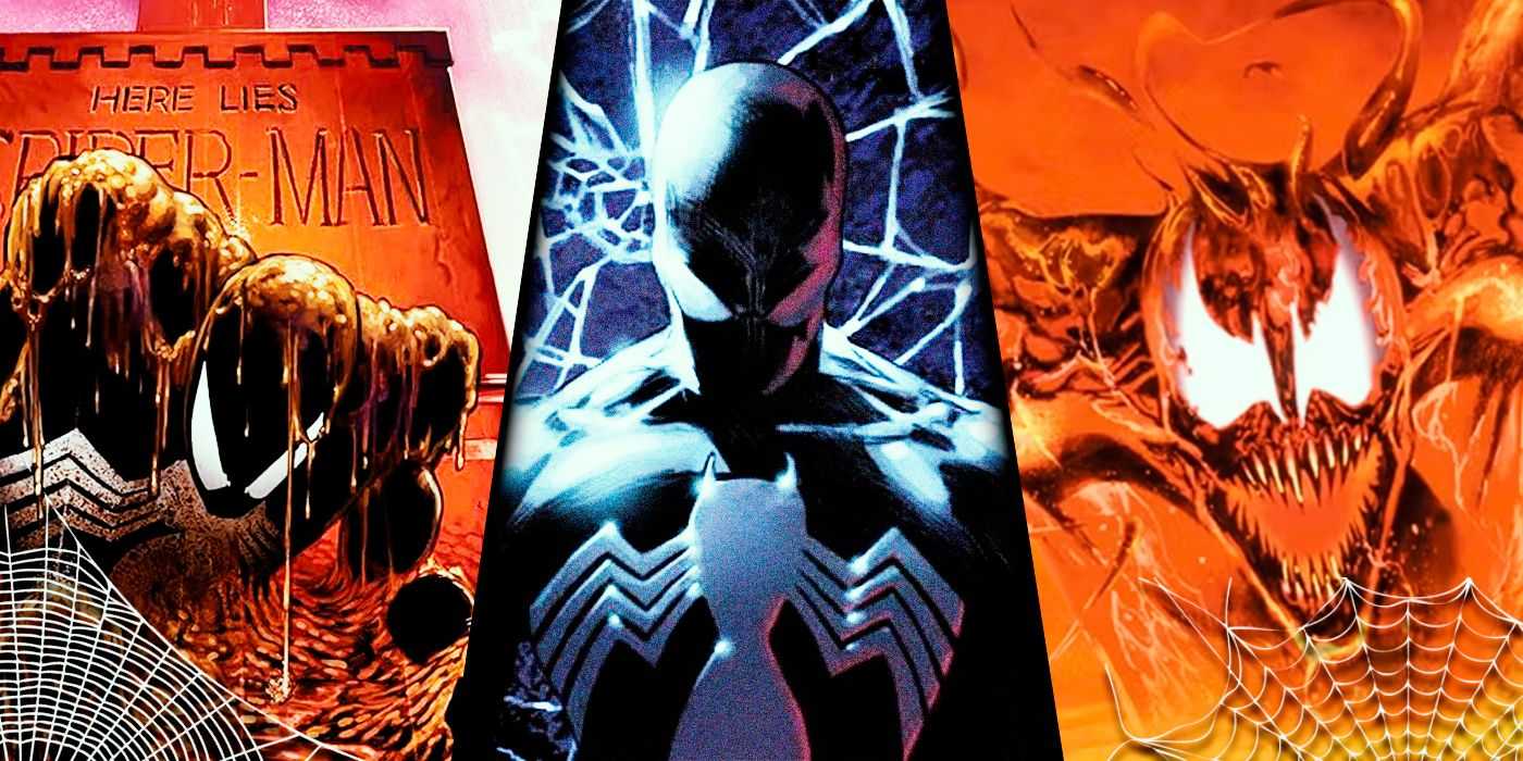 Ein geteiltes Bild von Spider-Man Crossovers einschließlich Kraven