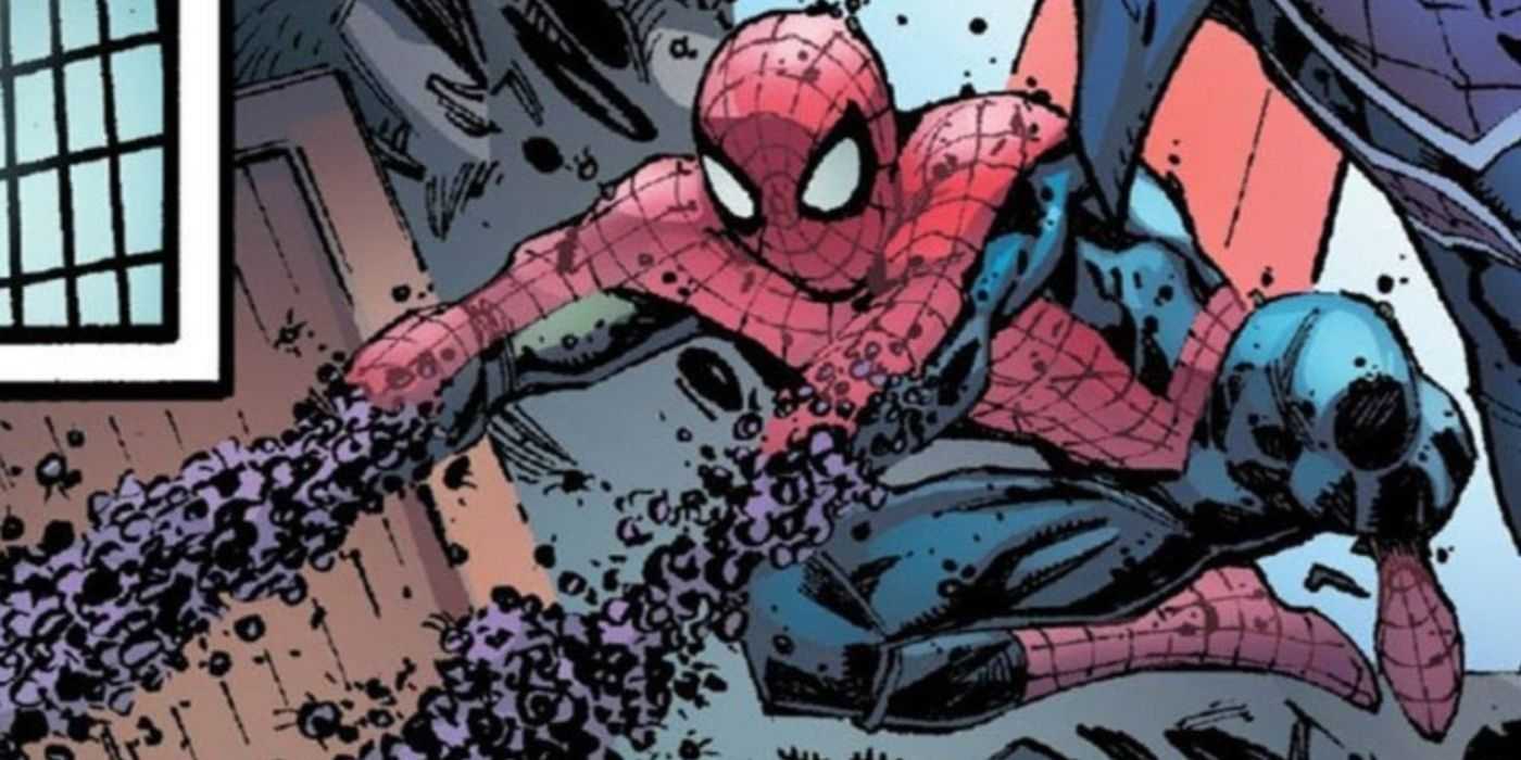 Spiders-Man kontrolliert seine empfindungsfähige Spinnenkolonie