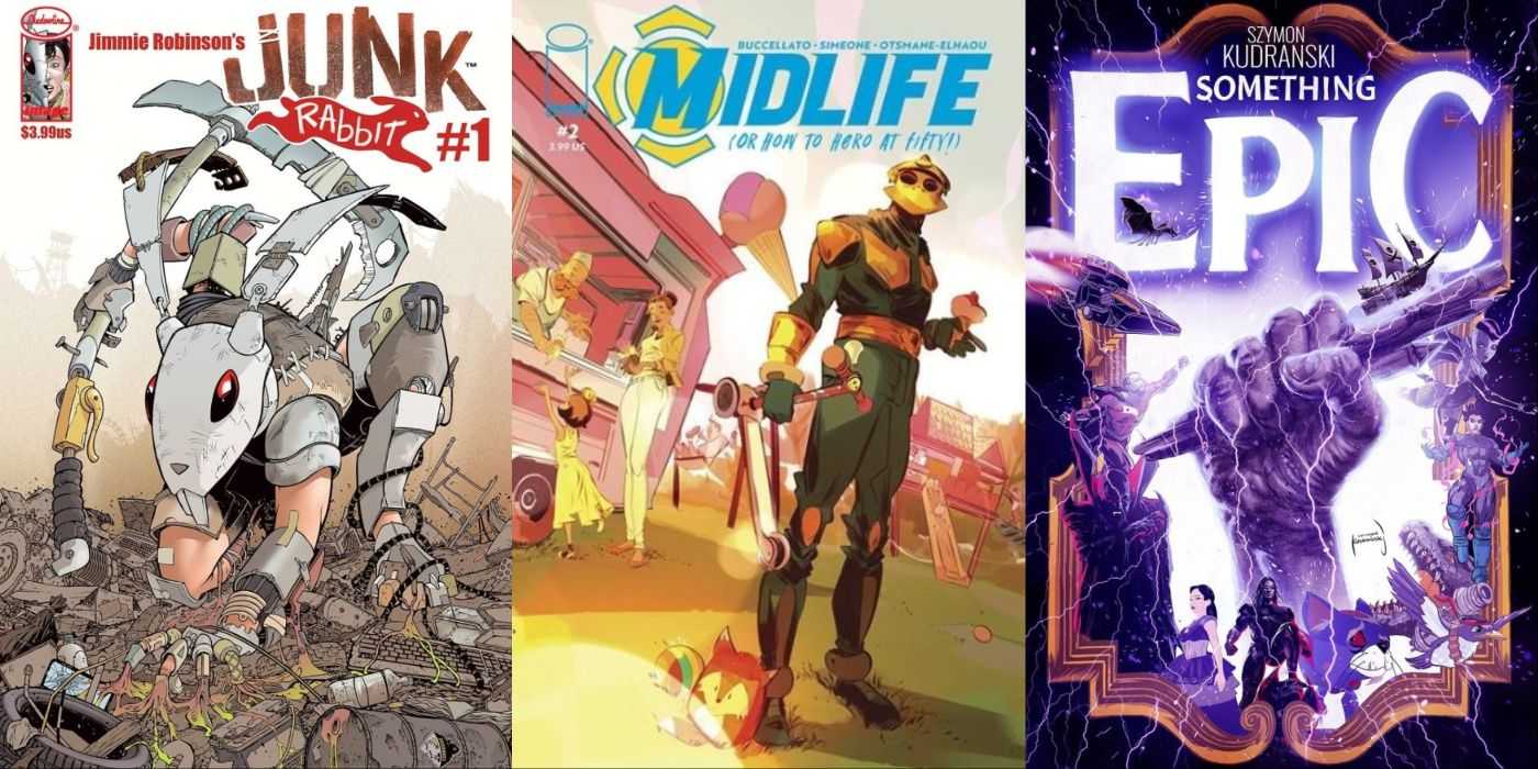 Ein geteiltes Bild von Junk Rabbit, Midlife und Something Epic