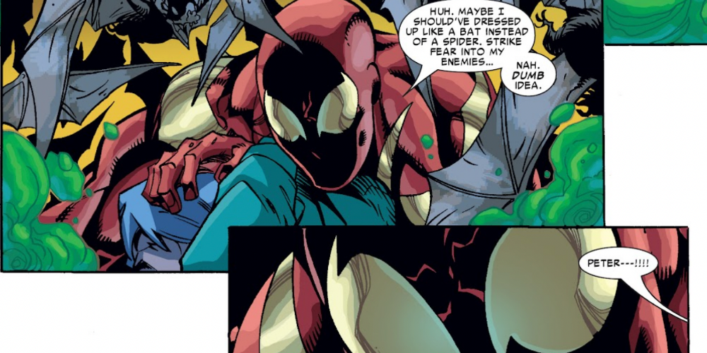 Spider-Man hace un chiste sobre Batman mientras lucha contra los murciélagos