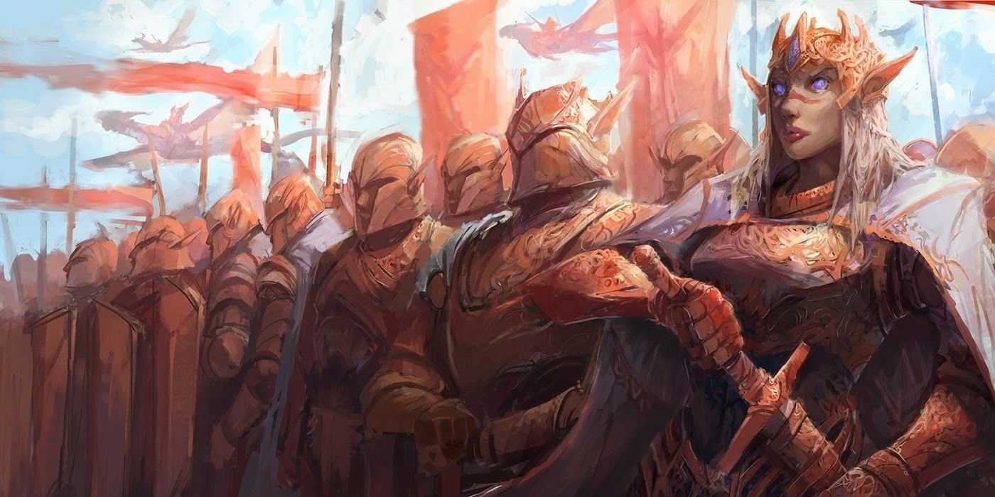 Elfenarmee bereitet sich auf den Kampf in Dungeons & Dragons vor