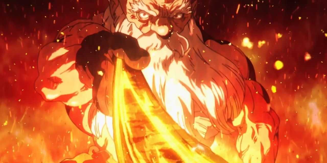 Kaseki del Dr. Stone forjando una katana.