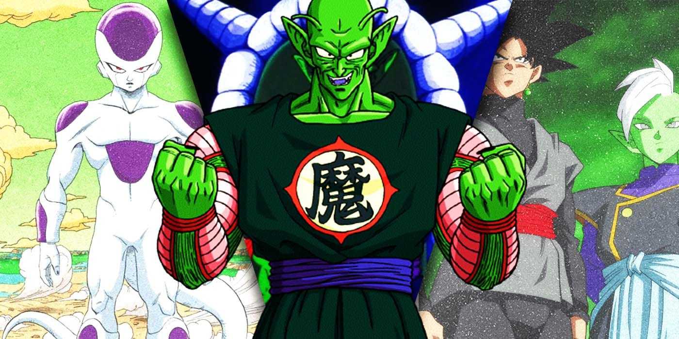 フリーザ、ピッコロ大王、黒悟空、ザマスの分割画像
