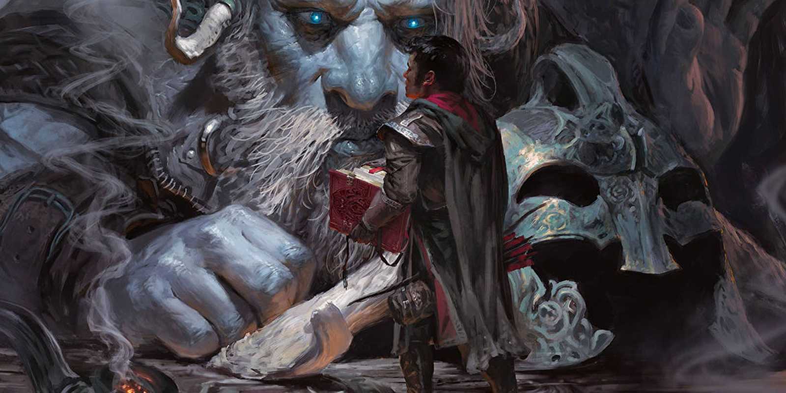 Viactriedna postava Bard Rogue vyjednávajúca s obrom
