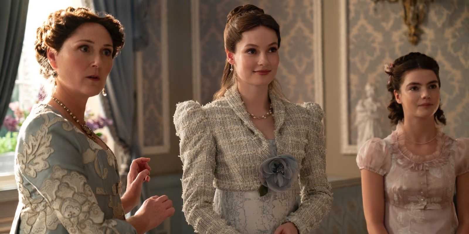 Francesca está con Violet y Hyacinth en Bridgerton