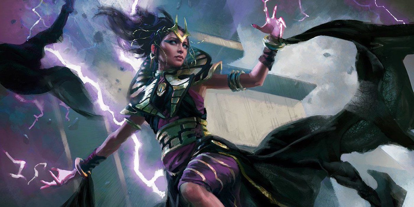 Un brujo volador que usa magia oscura en DnD 5e