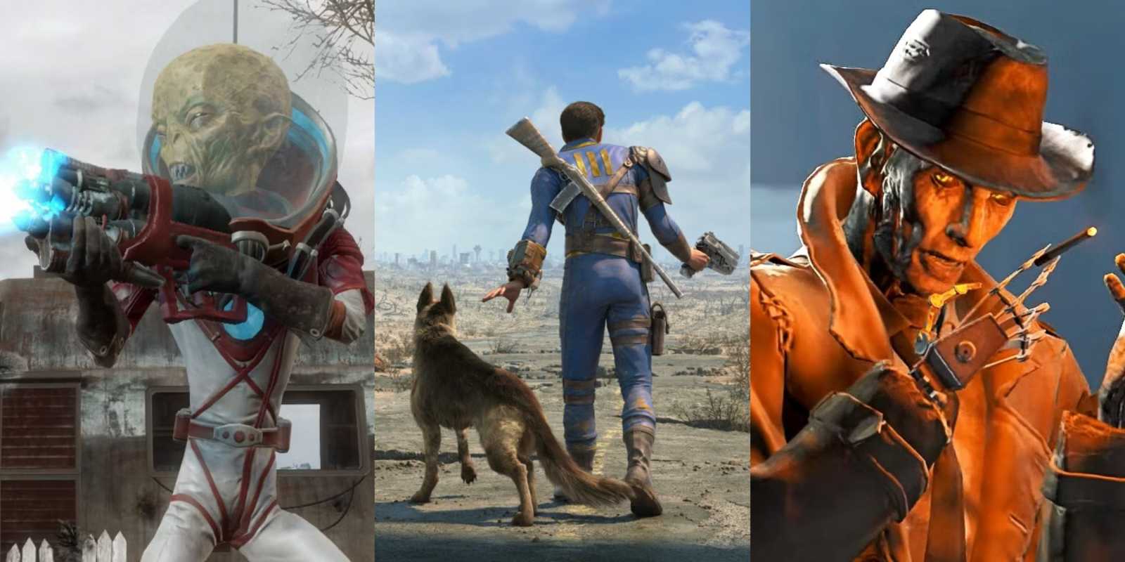Verschiedene Charaktere, die in Fallout 4 vorkommen