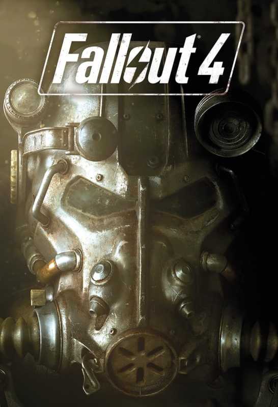 Eine Gasmaske auf dem Fallout 4-Spielcover
