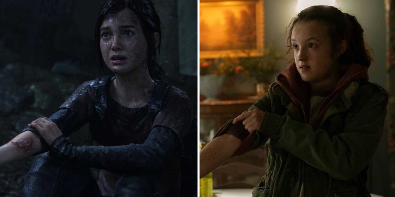 Элли демонстрирует свою зараженную руку в игре и шоу The Last of Us