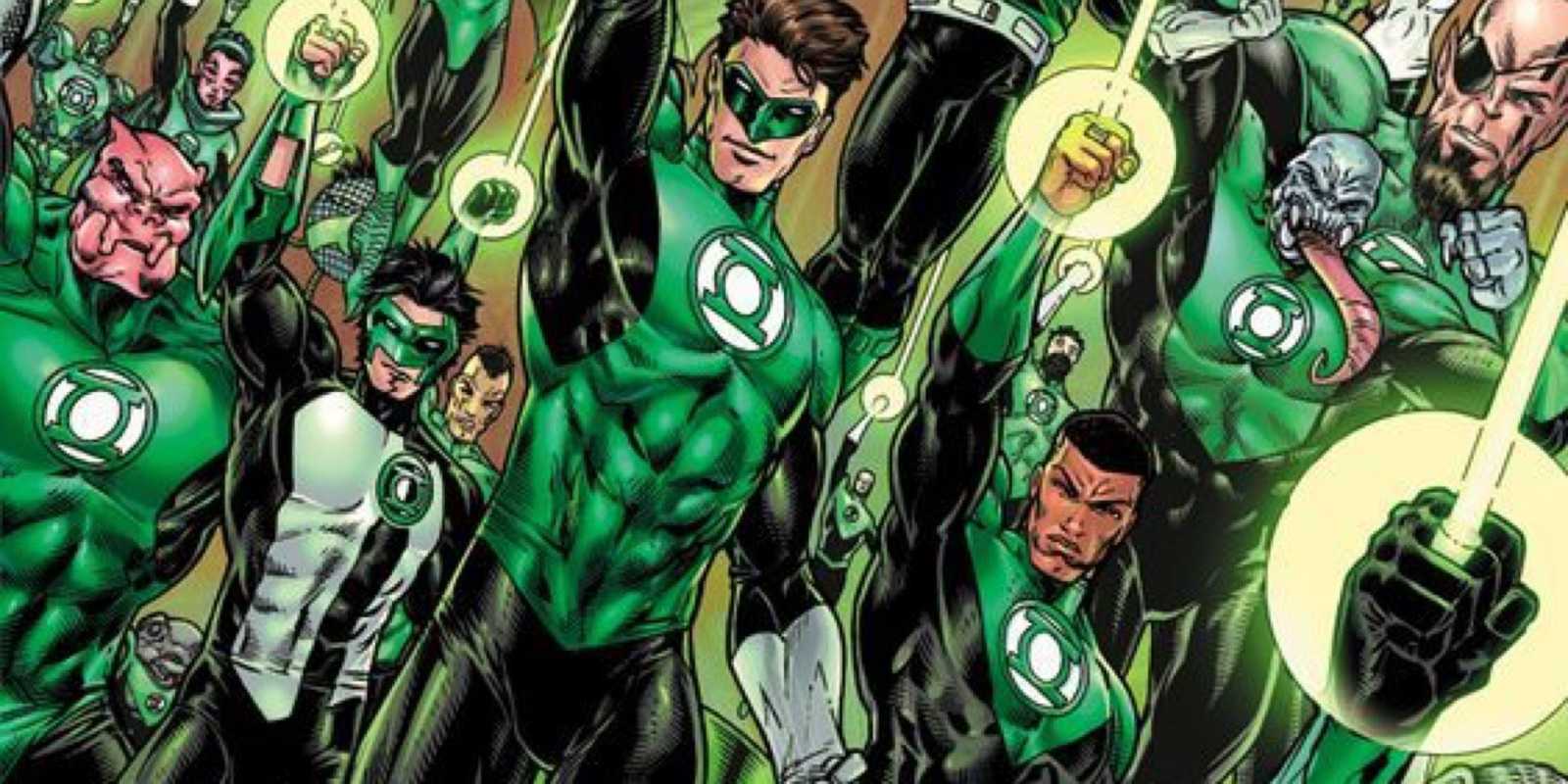 Una imagen de Hal Jordan, Kyle Rayner y otros Green Lanterns de DC Comics
