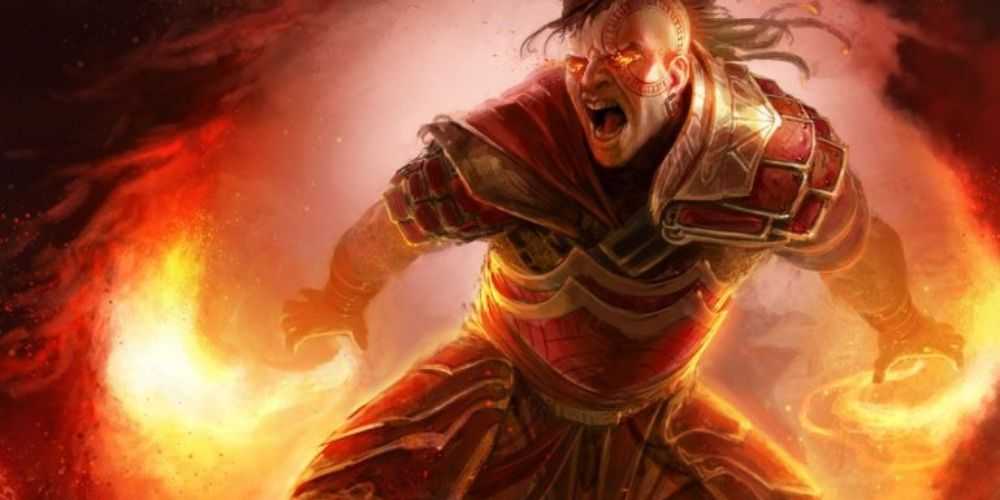 Un Hechicero blindado que lanza hechizos en DnD.