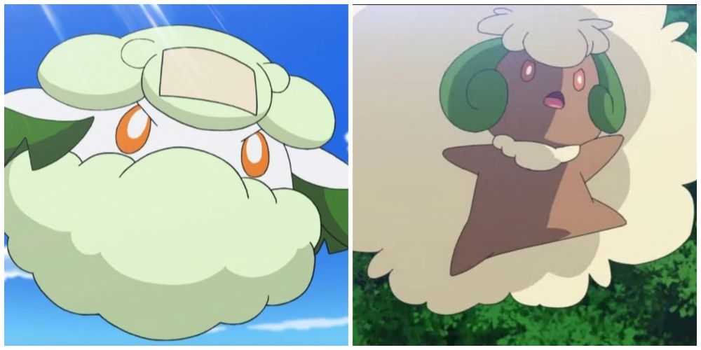 Pokemon animesinden Cottonee ve Whimsicott