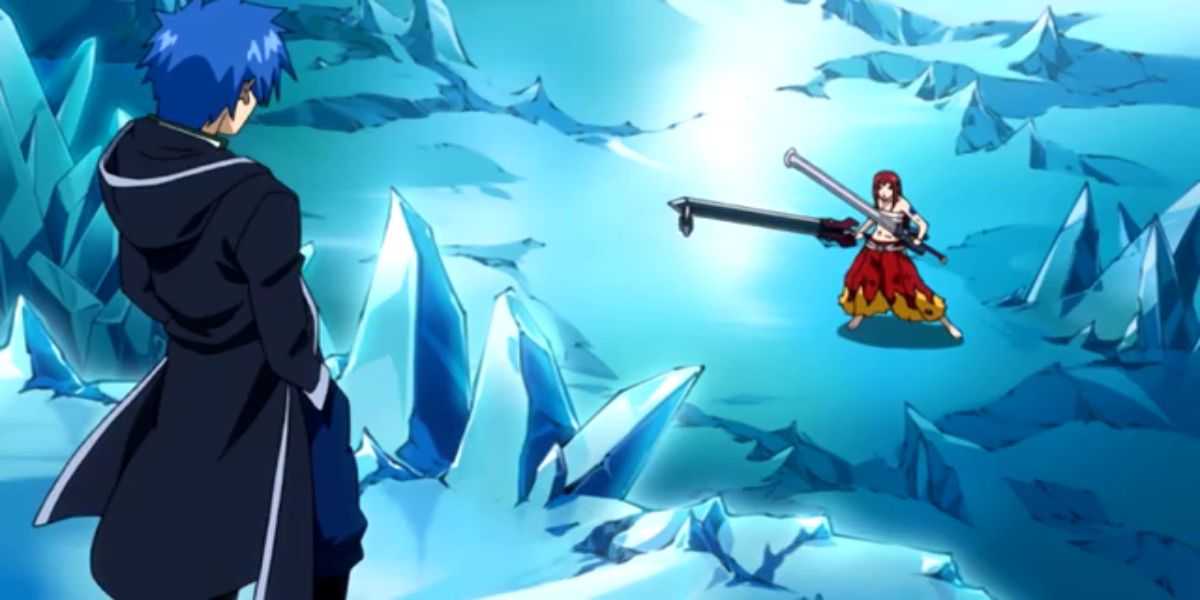 Jellal und Erza kämpfen