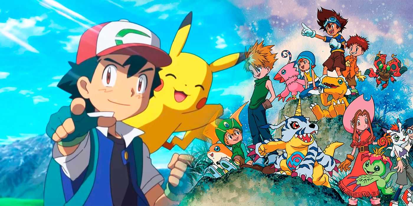 デジモンアドベンチャー01のDigiDestinedの向かいのサトシとピカチュウ