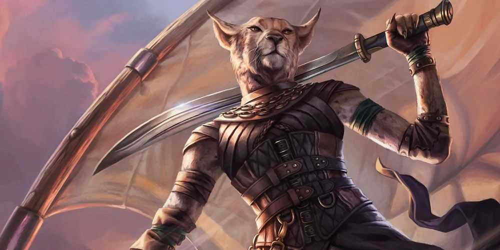 DnD でシミターを装備したタバクシ戦士。