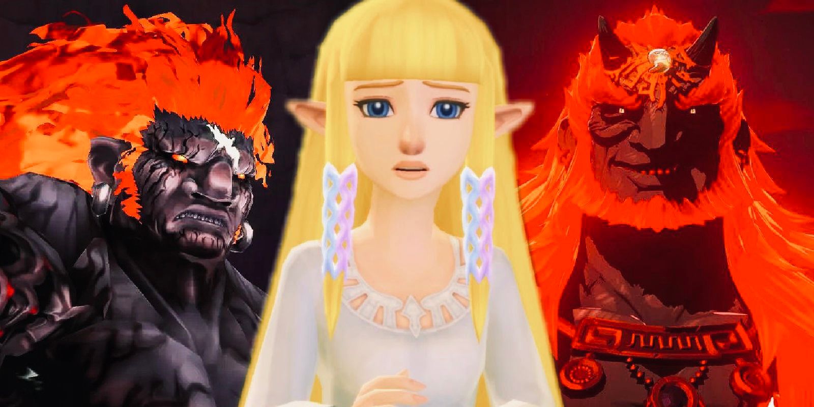 Prinzessin Zelda vor Demise und Ganondorf