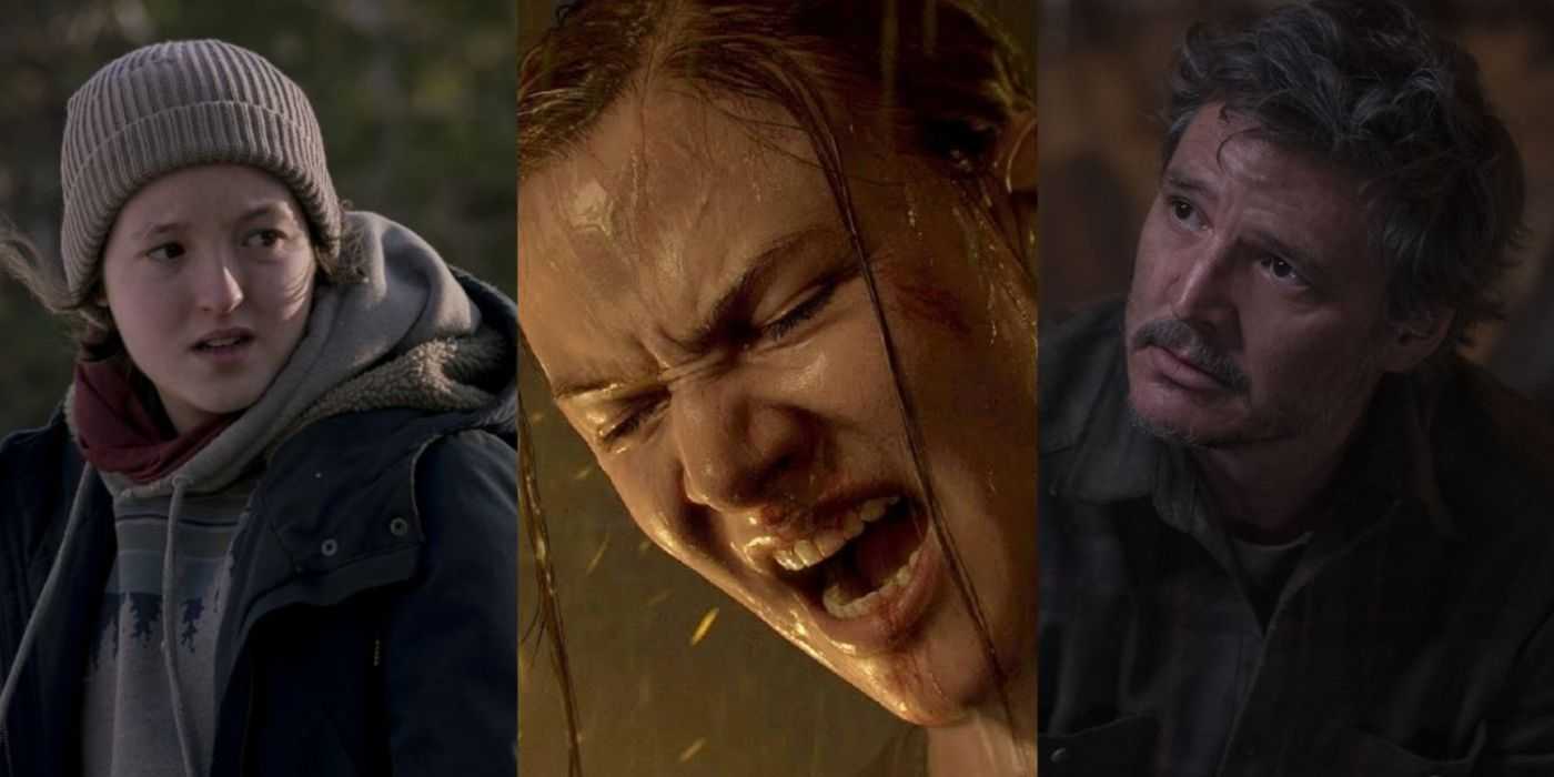 Ein geteiltes Bild von Ellie, Abby und Joel in HBO