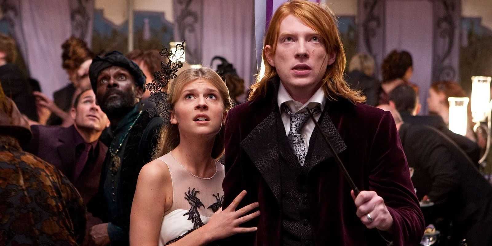 Bill y Fleur Weasley a la defensiva el día de su boda en Harry Potter