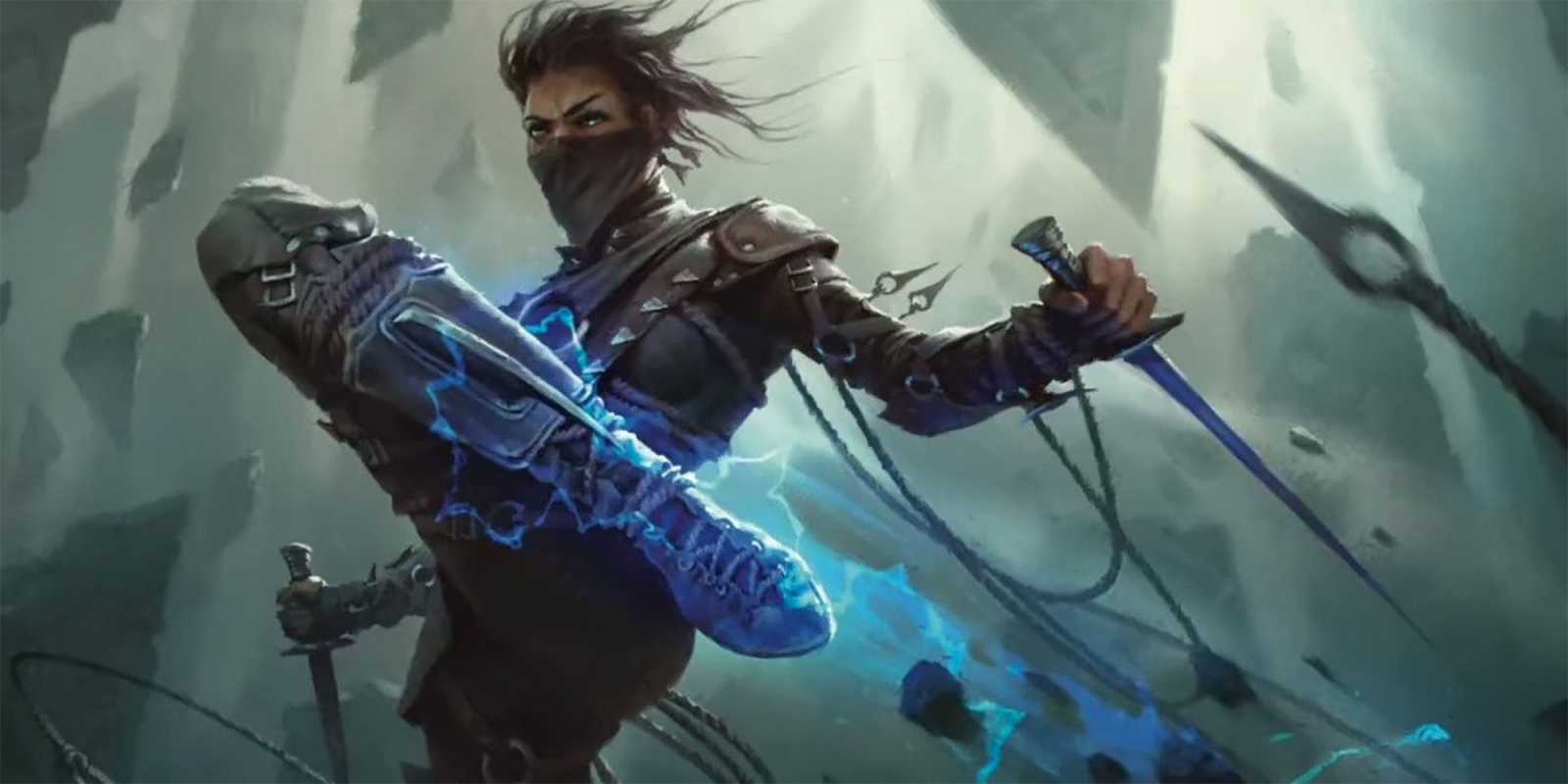 Ein Soul Knife-Schurke, der in DnD 5e durch die Luft springt