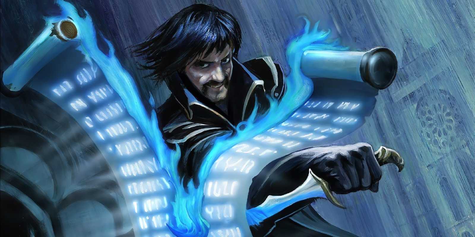 ein Schurke mit magischen Schriftrollen in MTG