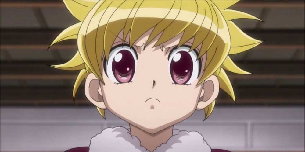 Biscuit Krueger vyzerá nahnevane v Hunter x Hunter.