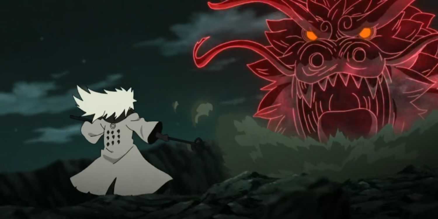 4 Night Guy Drache und Madara Uchiha in Naruto