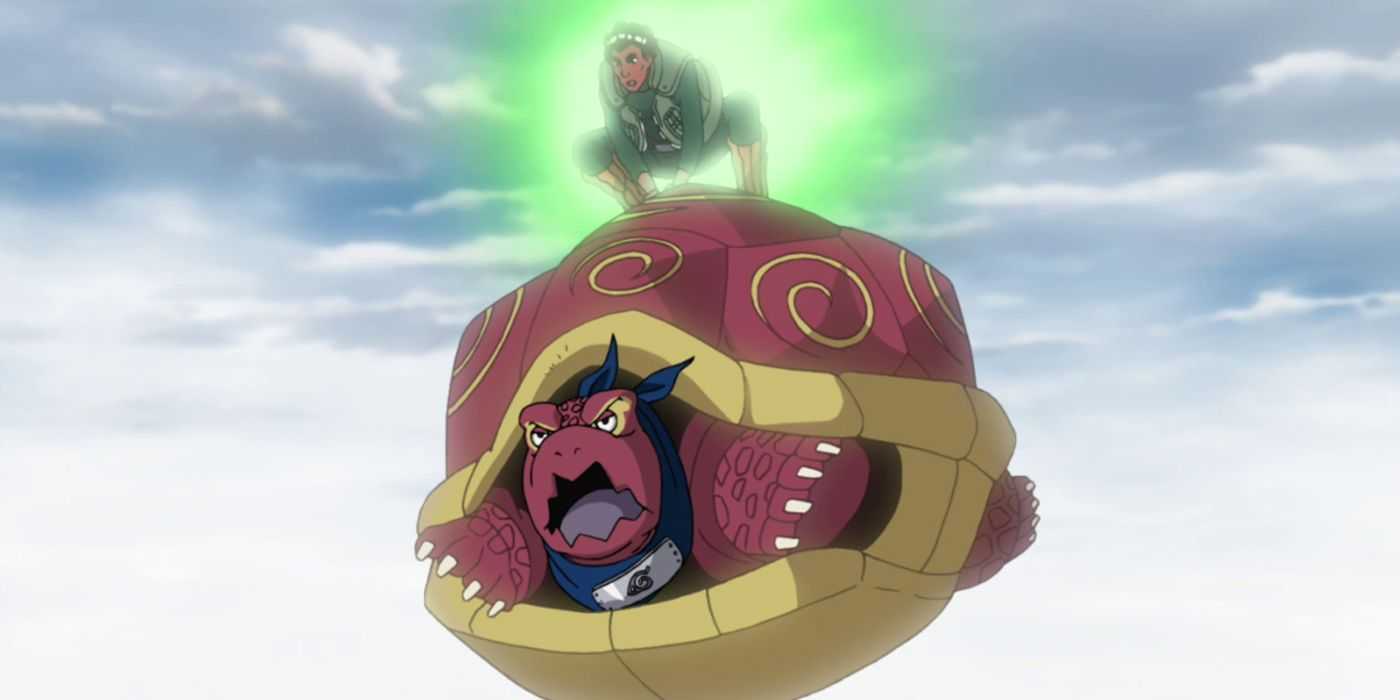 Might Guy beschwört Ningame The Tortoise, Naruto Shippuden