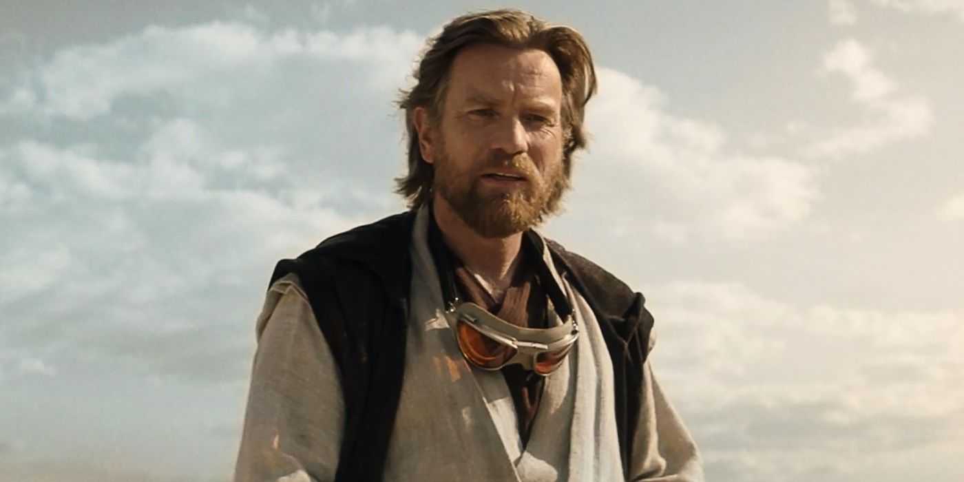 オビ=ワン・ケノービ(ユアン・マクレガー)は、単独の Disney+ シリーズで、よりクリーンなコスチュームとゴーグルを着用しています。