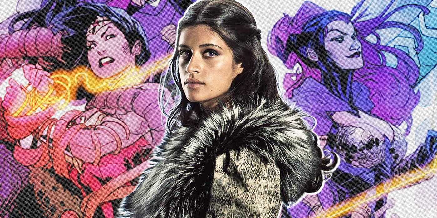 Anya Chalotra vor Wonder Woman und Circe
