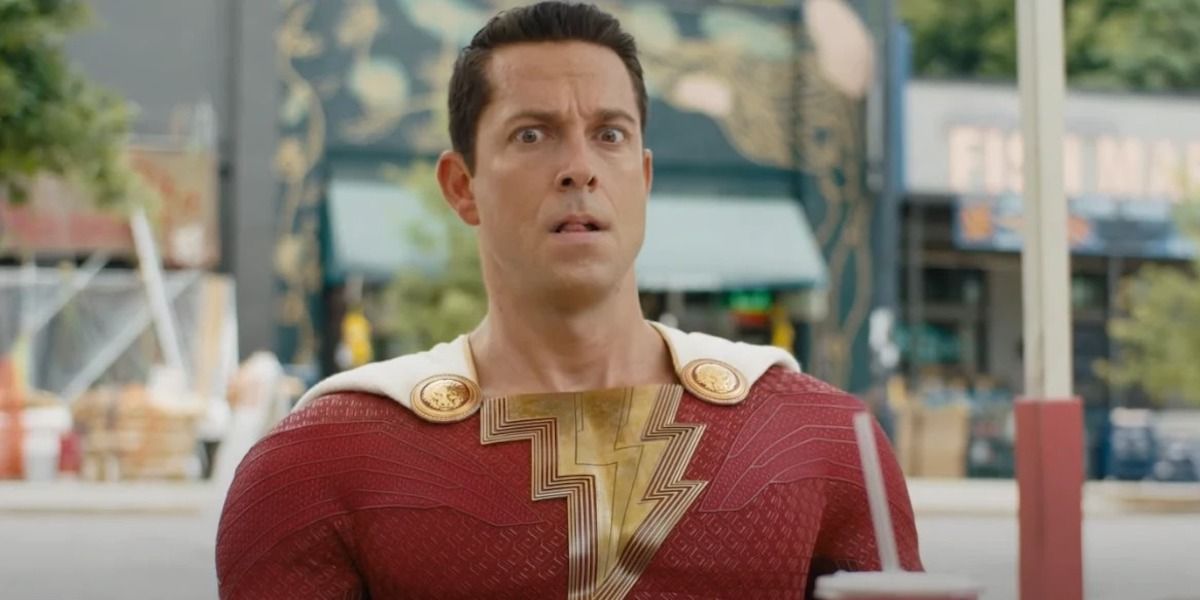 Shazam sieht in Fury of the Gods schockiert aus.