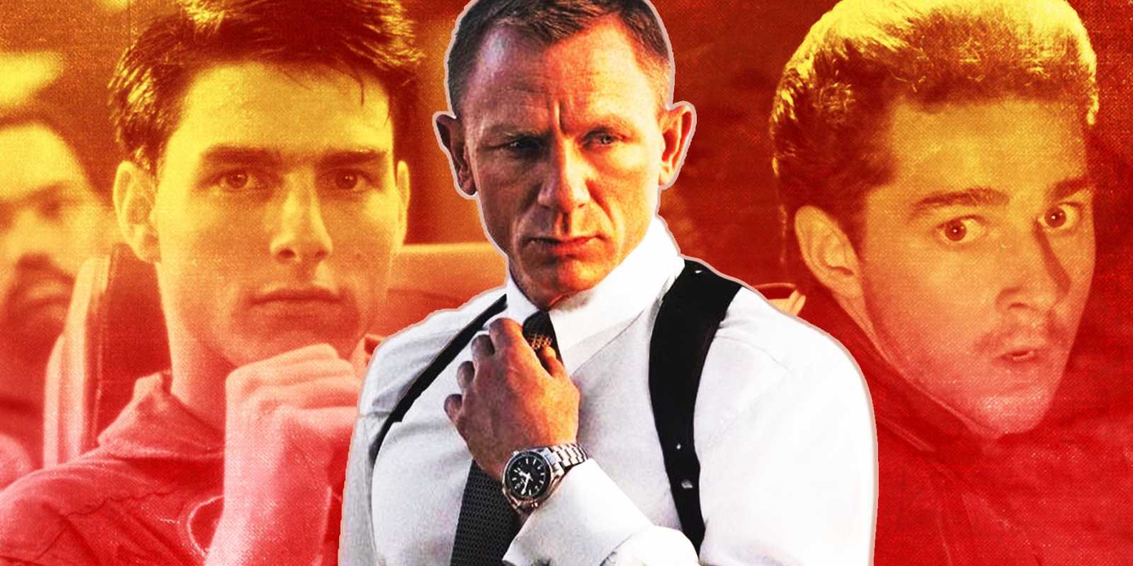 Pete Mitchell z filmu Top Gun, James Bond z filmu Skyfall a Mutt Williams z Indiana Jones a Kráľovstvo krištáľovej lebky