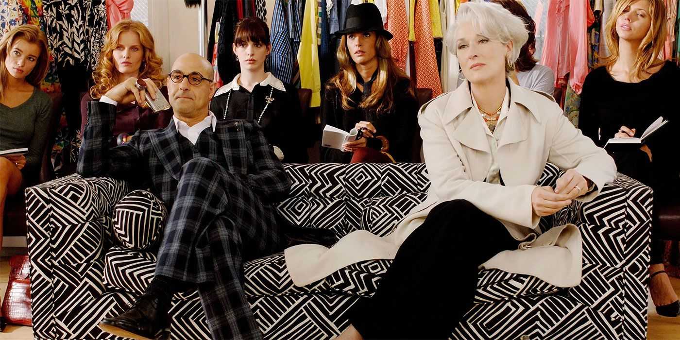 Stanley Tucci und Meryl Streep in einer Kutsche in „Der Teufel trägt Prada“.