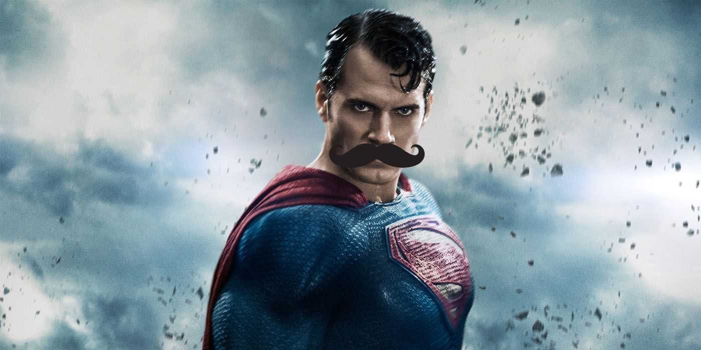 Superman con un bigote cómico