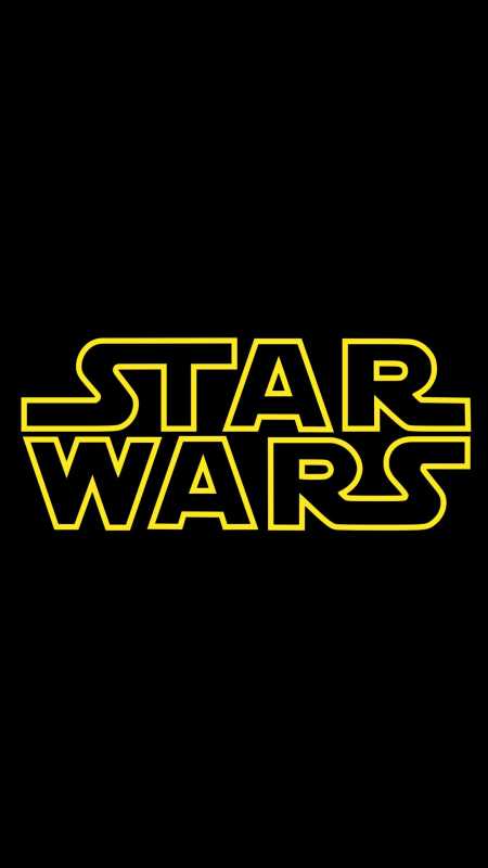 Ein Porträtbild des klassischen Star Wars-Logo-Franchise-Banners
