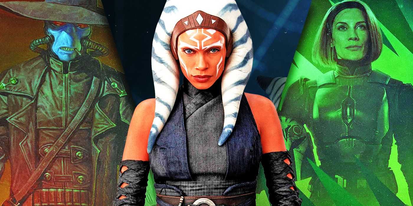 Geteiltes Bild von Cad Bane, Ahsoka und Bo Katan