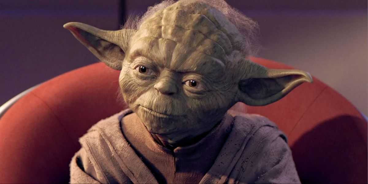Großmeister Yoda spricht in Star Wars: The Phantom Menace über die dunkle Seite