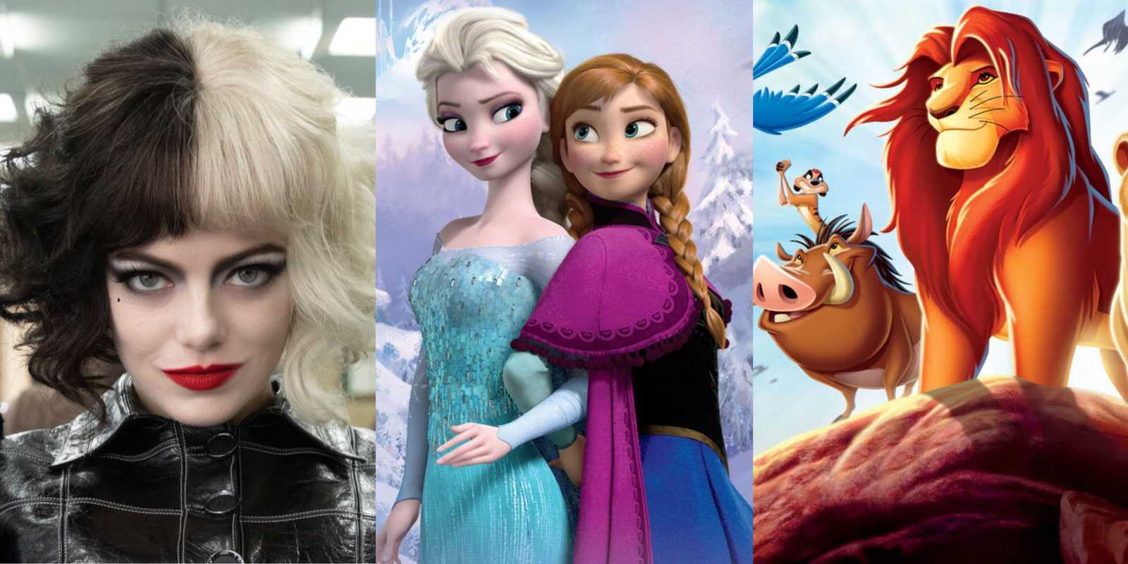 Cruella, Frozen ve Lion King